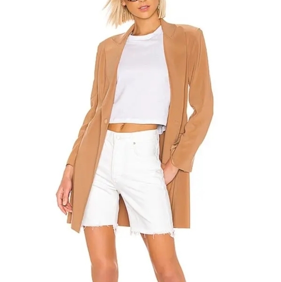 AGOLDE  rumi mid length short oyster white size 27 high rise NWT - Picture 1 of 11